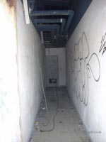 A recce of the derelict buildings of the old Boulogne Hoverport - An access corridor within the building (submitted by N Levy).